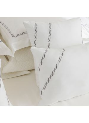 Almofada Decorativa Natu Marée 100% Algodão Cetim 300 fios - Cor Branco