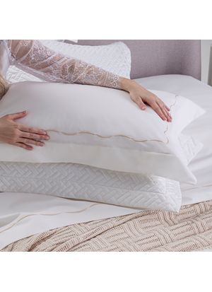 Jogo de Cama Natu Pietá 100% Algodão Cetim 300 fios - Cor Branco