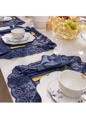 Conjunto Jogo Americano Bella Mesa Chateau Versailles 100% Algodão