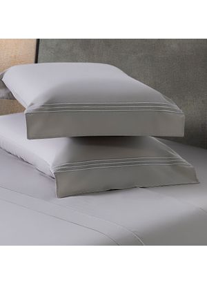Jogo de Cama Essenze Lato 100% Algodão Percal 200 Fios - Cor Cinza